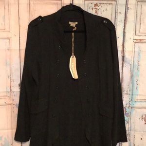 Anama Military Style Black Jacket, Size M